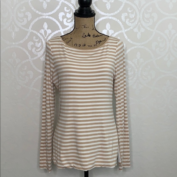 WHITE HOUSE BLACK MARKET MEDIUM STRIPED TOP - Picture 2 of 7
